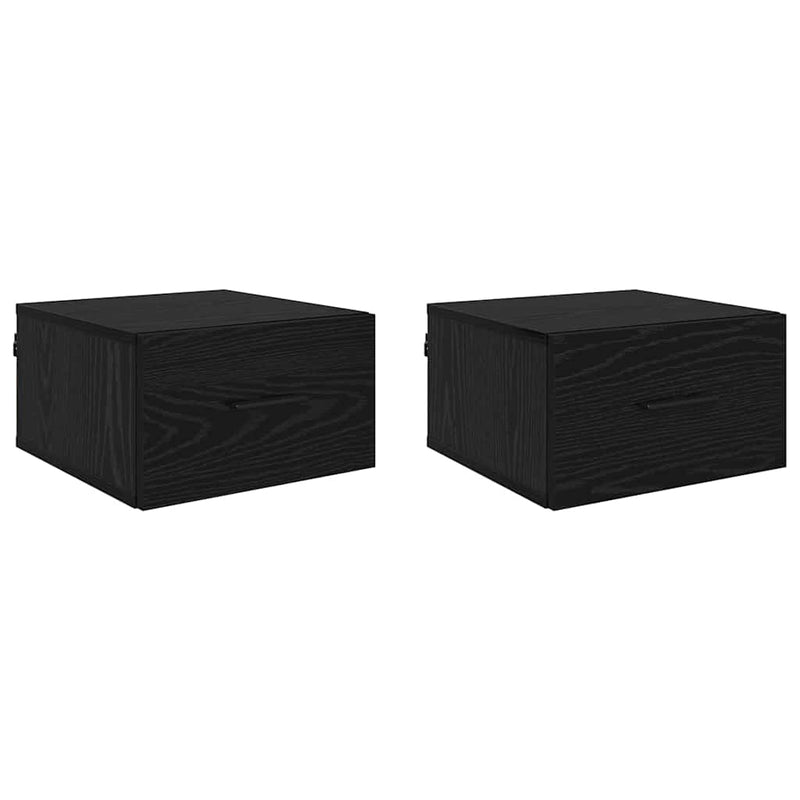 vidaXL Éjjeliszekrény 2 pcs Musta tammi 35 x 35 x 20 cm Faanyag
