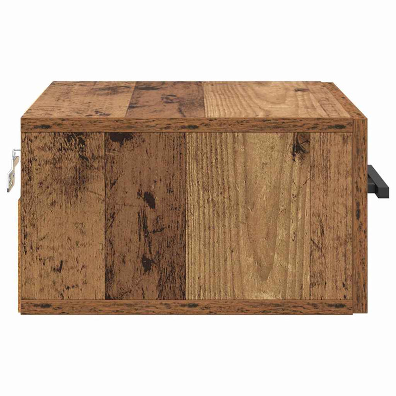 vidaXL Éjjeliszekrény Falra szerelhető Régi fa 35 x 35 x 20 cm Faanyag