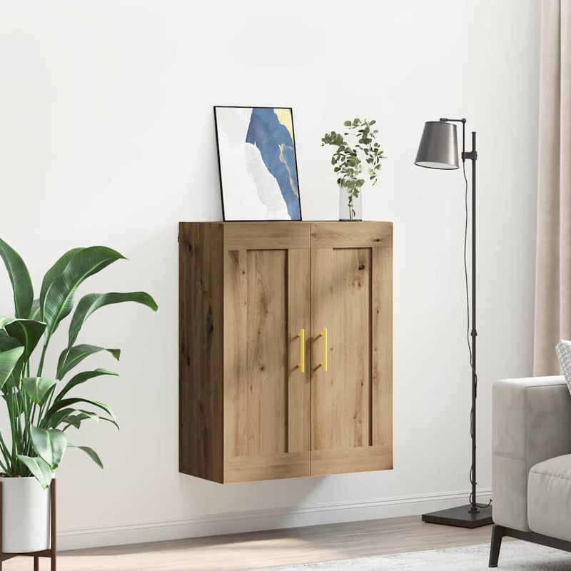 vidaXL Fali szekrény Artisan tölgy 69,5 x 34 x 90 cm Faanyag
