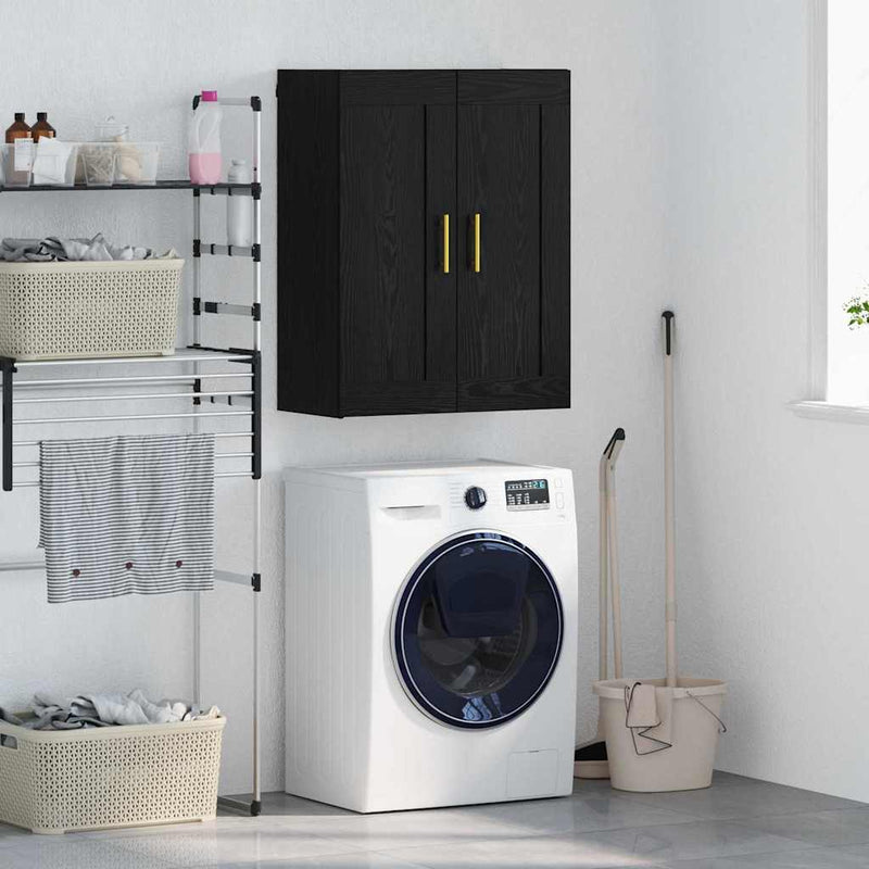 vidaXL Fali szekrény Fekete tölgy 69,5 x 34 x 90 cm Faanyag