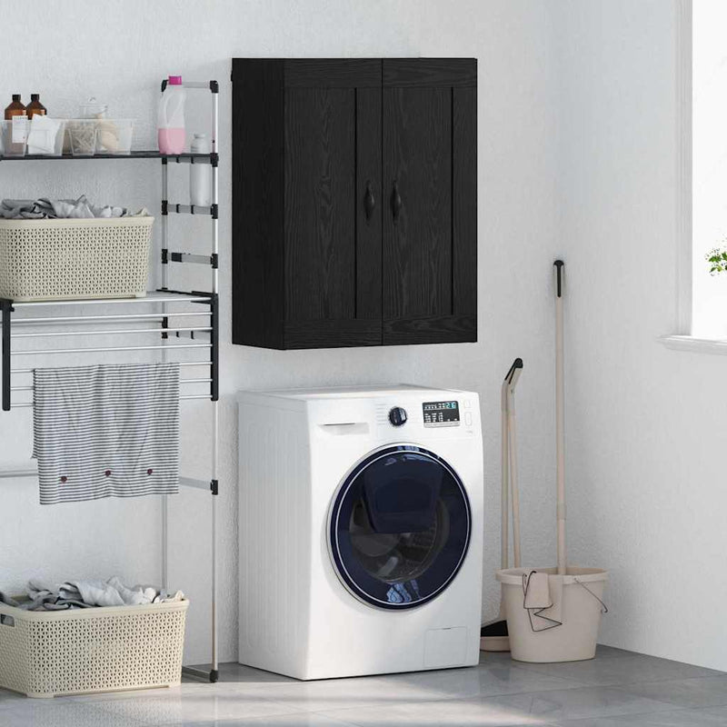 vidaXL Fali szekrény Fekete tölgy 69,5 x 34 x 90 cm Faanyag