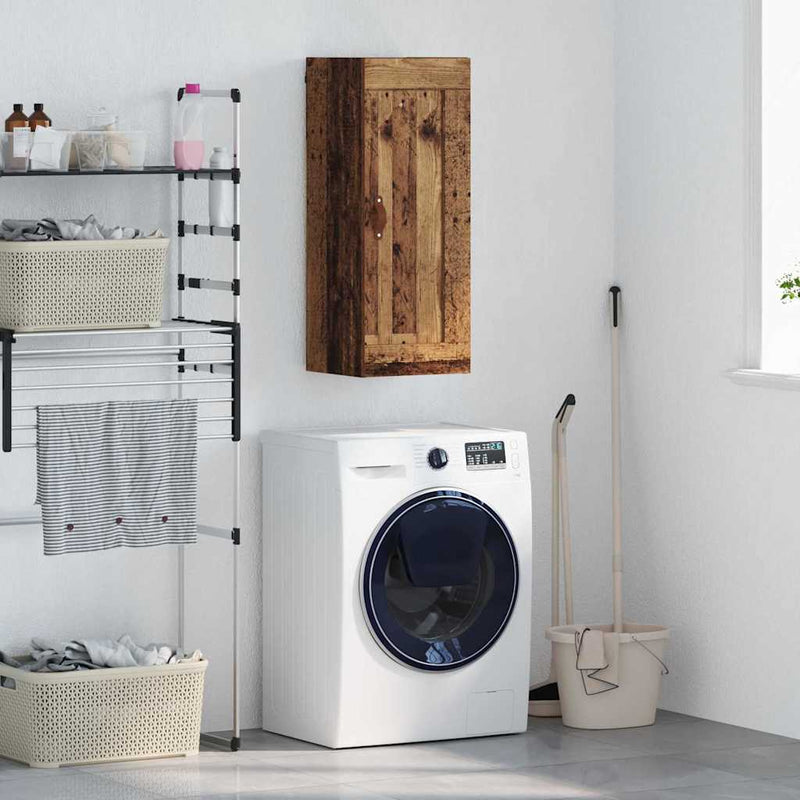 vidaXL Fali szekrény Öreg fa 34,5 x 34 x 90 cm Faanyag