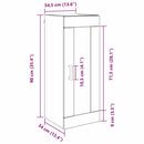 vidaXL Fali szekrény Öreg fa 34,5 x 34 x 90 cm Faanyag