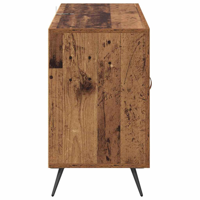 vidaXL Széf fiókkal Öreg fa 100 x 36 x 60 cm Faanyag