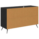 vidaXL Széf fiókkal Fekete tölgy 100 x 36 x 60 cm Faanyag