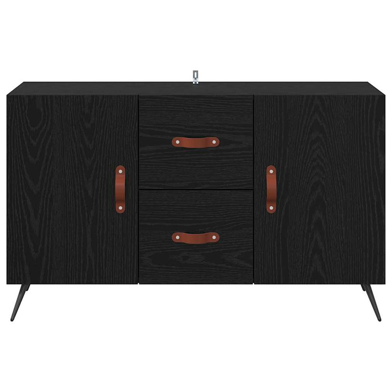 vidaXL Széf fiókkal Fekete tölgy 100 x 36 x 60 cm Faanyag