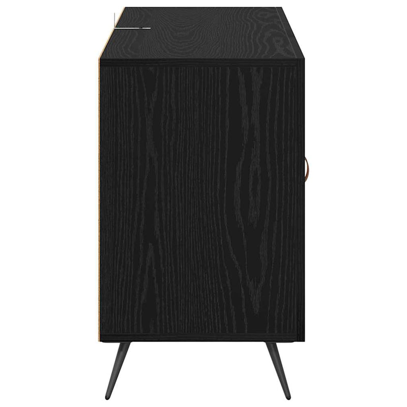 vidaXL Széf fiókkal Fekete tölgy 100 x 36 x 60 cm Faanyag