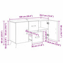 vidaXL Széf fiókkal Fekete tölgy 100 x 36 x 60 cm Faanyag