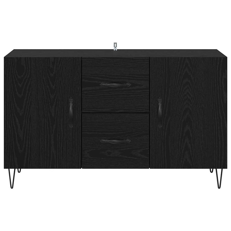 vidaXL Széf fiókkal Fekete tölgy 100 x 36 x 60 cm Faanyag