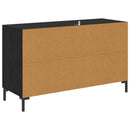 vidaXL Széf fiókkal Fekete tölgy 100 x 36 x 60 cm Faanyag