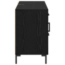 vidaXL Széf fiókkal Fekete tölgy 100 x 36 x 60 cm Faanyag