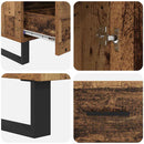 vidaXL Magasfiú fiókkal Öreg fa 69,5 x 30 x 115 cm Faanyag