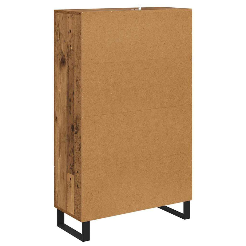 vidaXL Magasfiú fiókkal Öreg fa 69,5 x 30 x 115 cm Faanyag