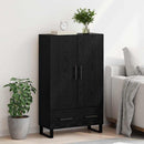 vidaXL Magasfiú fiókkal Fekete tölgy 69,5 x 30 x 115 cm Faanyag