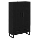 vidaXL Magasfiú fiókkal Fekete tölgy 69,5 x 30 x 115 cm Faanyag