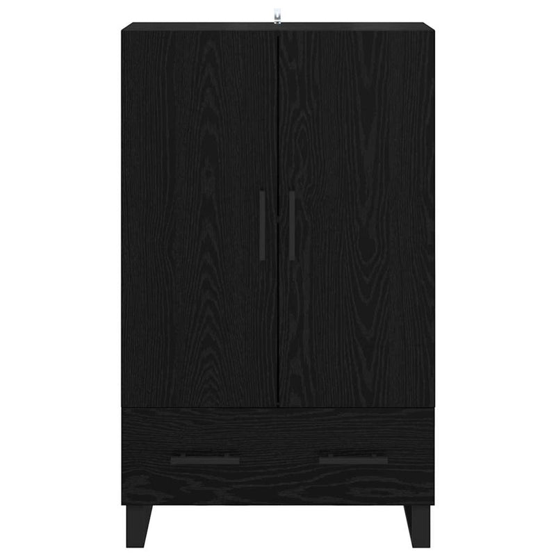 vidaXL Magasfiú fiókkal Fekete tölgy 69,5 x 30 x 115 cm Faanyag