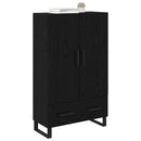vidaXL Magasfiú fiókkal Fekete tölgy 69,5 x 30 x 115 cm Faanyag