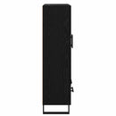 vidaXL Magasfiú fiókkal Fekete tölgy 69,5 x 30 x 115 cm Faanyag