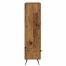 vidaXL Magasfiú fiókkal Öreg fa 69,5 x 31 x 115 cm Műanyag Fa és Üveg