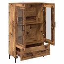 vidaXL Magasfiú fiókkal Öreg fa 69,5 x 31 x 115 cm Faanyag
