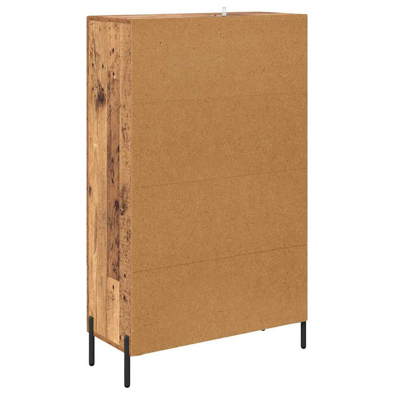 vidaXL Magasfiú fiókkal Corona Öreg fa 69,5 x 31 x 115 cm Faanyag