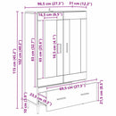 vidaXL Magasfiú fiókkal Öreg fa 69,5 x 31 x 115 cm Faanyag
