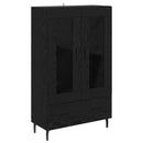 vidaXL Magasfiú fiókkal Fekete tölgy 69,5 x 31 x 115 cm Faanyag