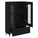 vidaXL Magasfiú fiókkal Fekete tölgy 69,5 x 31 x 115 cm Faanyag