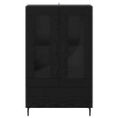 vidaXL Magasfiú fiókkal Fekete tölgy 69,5 x 31 x 115 cm Faanyag