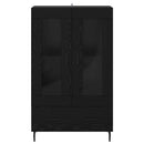 vidaXL Magasfiú fiókkal Fekete tölgy 69,5 x 31 x 115 cm Faanyag