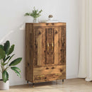 vidaXL Magasfiú fiókkal Öreg fa 69,5 x 31 x 115 cm Faanyag
