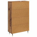 vidaXL Magasfiú fiókkal Öreg fa 69,5 x 31 x 115 cm Faanyag