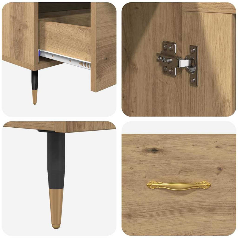 vidaXL Magasfiú fiókkal Artisan tölgy 69,5 x 31 x 115 cm Faanyag