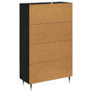 vidaXL Magasfiú fiókkal Fekete tölgy 69,5 x 31 x 115 cm Faanyag