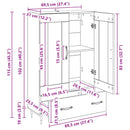 vidaXL Magasfiú fiókkal Fekete tölgy 69,5 x 31 x 115 cm Faanyag
