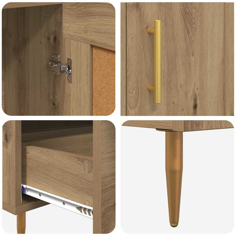 vidaXL Magasfiú fiókkal Artisan tölgy 69,5 x 31 x 115 cm Faanyag