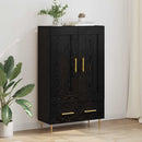 vidaXL Magasfiú fiókkal Fekete tölgy 69,5 x 31 x 115 cm Faanyag