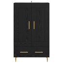 vidaXL Magasfiú fiókkal Fekete tölgy 69,5 x 31 x 115 cm Faanyag