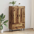 vidaXL Magasfiú fiókkal Öreg fa 69,5 x 31 x 115 cm Faanyag
