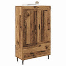 vidaXL Magasfiú fiókkal Öreg fa 69,5 x 31 x 115 cm Faanyag
