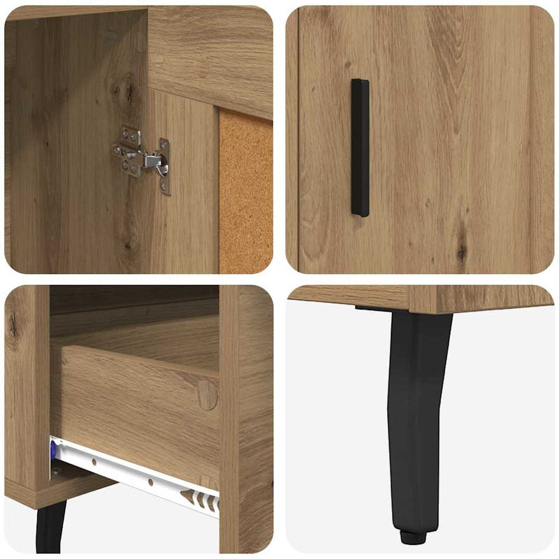 vidaXL Magasfiú fiókkal Artisan tölgy 69,5 x 31 x 115 cm Faanyag