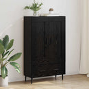 vidaXL Magasfiú fiókkal Fekete tölgy 69,5 x 31 x 115 cm Faanyag