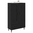 vidaXL Magasfiú fiókkal Fekete tölgy 69,5 x 31 x 115 cm Faanyag