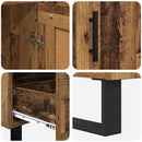 vidaXL Magasfiú fiókkal Öreg fa 69,5 x 31 x 115 cm Faanyag