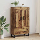 vidaXL Magasfiú fiókkal Öreg fa 69,5 x 31 x 115 cm Faanyag
