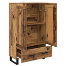 vidaXL Magasfiú fiókkal Öreg fa 69,5 x 31 x 115 cm Faanyag