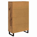 vidaXL Magasfiú fiókkal Öreg fa 69,5 x 31 x 115 cm Faanyag
