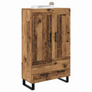 vidaXL Magasfiú fiókkal Öreg fa 69,5 x 31 x 115 cm Faanyag