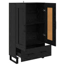 vidaXL Magasfiú fiókkal Fekete tölgy 69,5 x 31 x 115 cm Faanyag