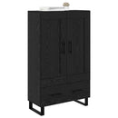 vidaXL Magasfiú fiókkal Fekete tölgy 69,5 x 31 x 115 cm Faanyag